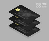 Black credit cards. For banking app or site.