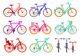 A group of bicycles