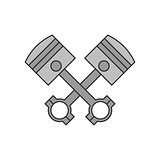 Crossed engine pistons icon
