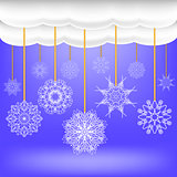Abstract Winter Snow Background.