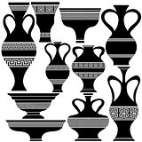 Set of Greek Amphora Silhouettes