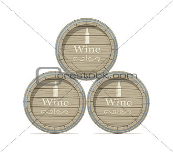 Wine wooden barrel 