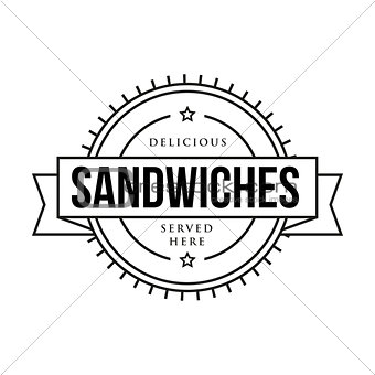 Sandwiches vintage sign stamp