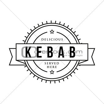 Kebab vintage stamp sign
