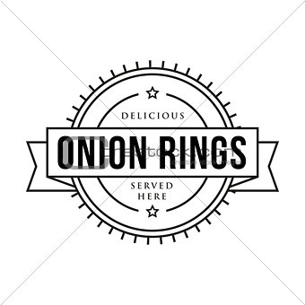 Onion rings vintage stamp sign