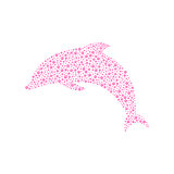 Dolphin made of pink balls