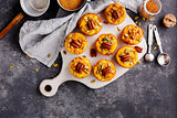 Freshly baked pumpkin muffins