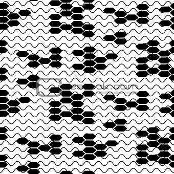Abstract lacy vector black seamless pattern.