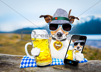 bavarian beer dog  selfie