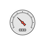 Speedometer flat icon