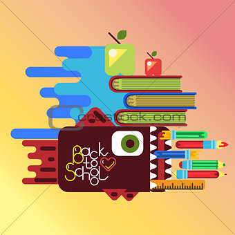 Education concept poster in flat style design