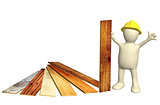 Builder with new parquet planks