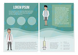 Medical template in cartoon style can be used for flyer, brochure leaflet and more.