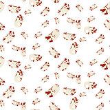 Kidney spotted beans seamless vector pattern.