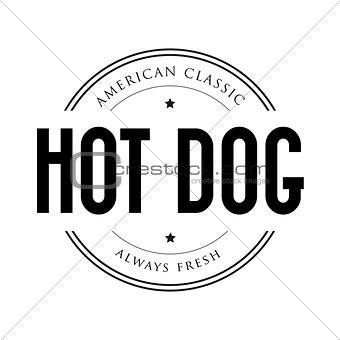 American Classic Hot Dog vintage stamp