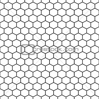 Hexagon grid cells vector seamless pattern.