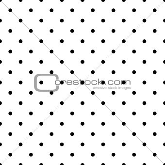 Dotted monochrome vector seamless pattern.