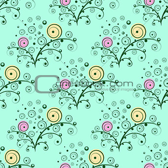Abstract seamless flower elements