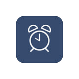 Alarm clock icon. Flat design