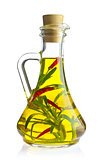 Organic farm olive oil with herb and spice