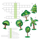puzzle kids activity sheet - Crossword with trees