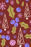 Christmas seamless pattern with fir tree