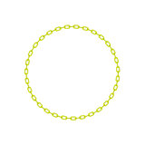 Yellow chain in shape of circle