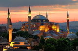 Hagia Sophia and sunset