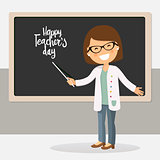 Happy teachers day vector illustration