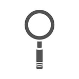 Magnifying glass icon on a white background