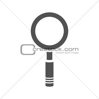 Magnifying glass icon on a white background