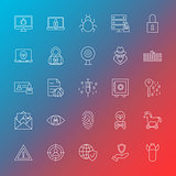 Internet Security Line Icons