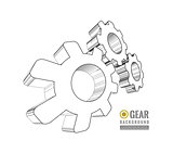 Gear schematic vector illustration
