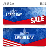 Labor day horizontal banners