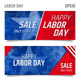 Labor day horizontal banners