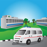 ambulance car vector illustration.