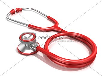 Red stethoscope, 3D