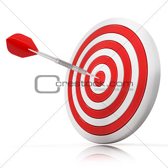 Dart hitting a target, 3D