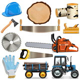 Vector Sawmill Icons