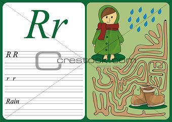 educational game to learn handwriting with easy gaming level for kids R - rain