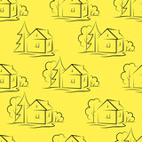 Seamless Background, Houses