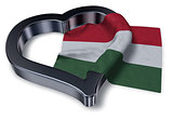 flag of hungary and heart symbol - 3d rendering