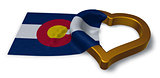 flag of colorado and heart symbol - 3d rendering