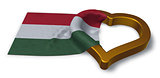 flag of hungary and heart symbol - 3d rendering