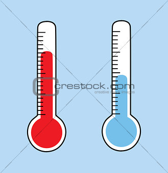 Vector meteorology thermometers