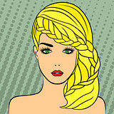 Blonde girl retro style