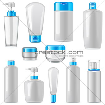 Vector Cosmetic Packaging Icons Set 12