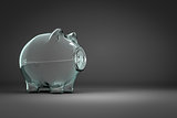 an empty piggy bank with space for your content