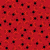 Ladybug seamless pattern art background
