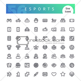Esports Line Icons Set